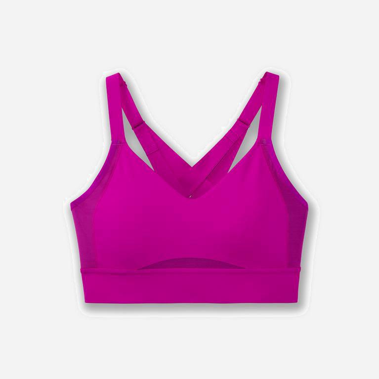 Brooks Drive Interlace Womens Running Bra Ireland Magenta/Heliotrope (PJCU-45713)